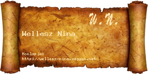 Wellesz Nina névjegykártya